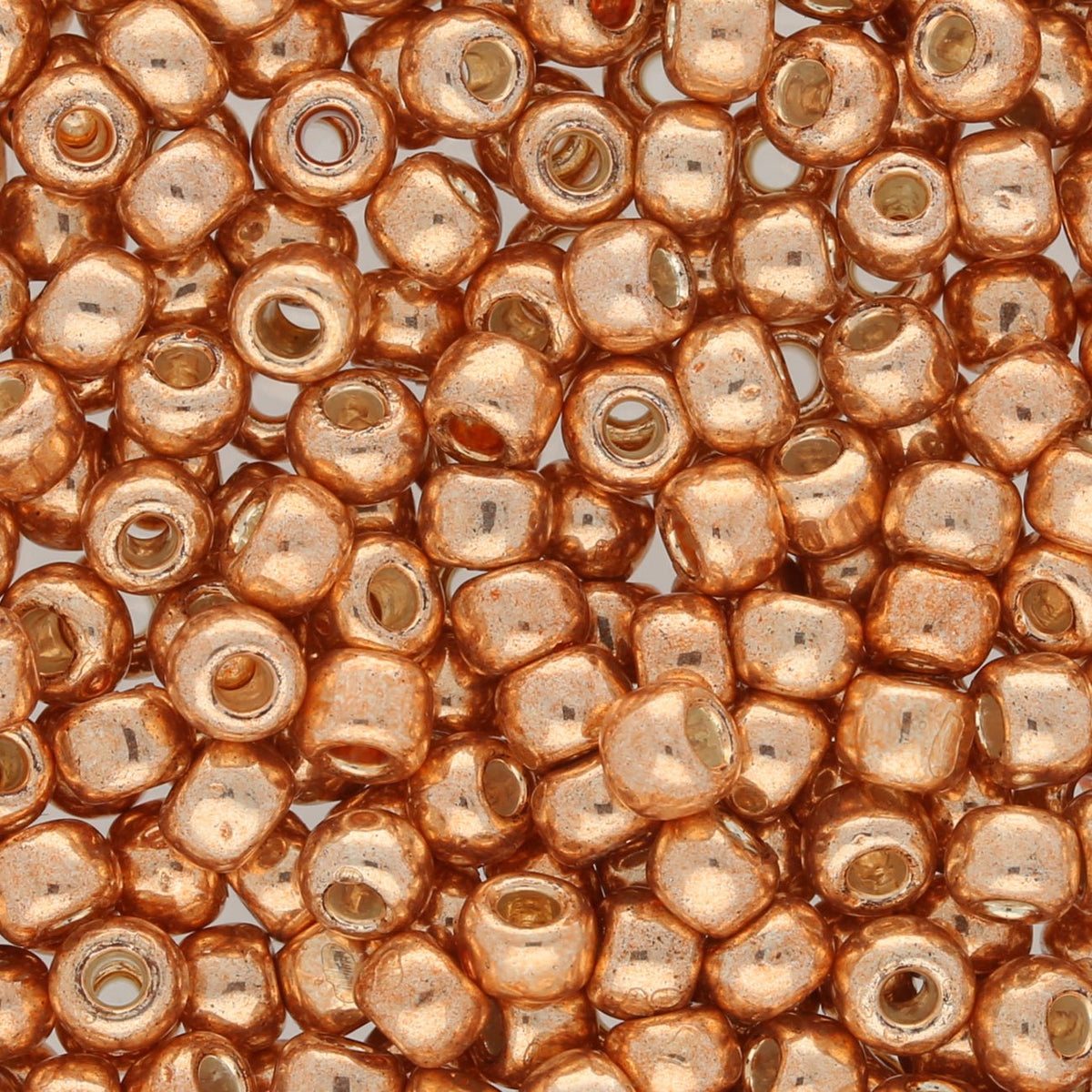 Rocailles-Perlen Toho 6/0 – PermaFinish Galvanized Rose Gold - PerlineBeads