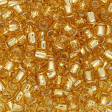 Rocailles-Perlen Toho 6/0 – Silver Lined Light Topaz - PerlineBeads