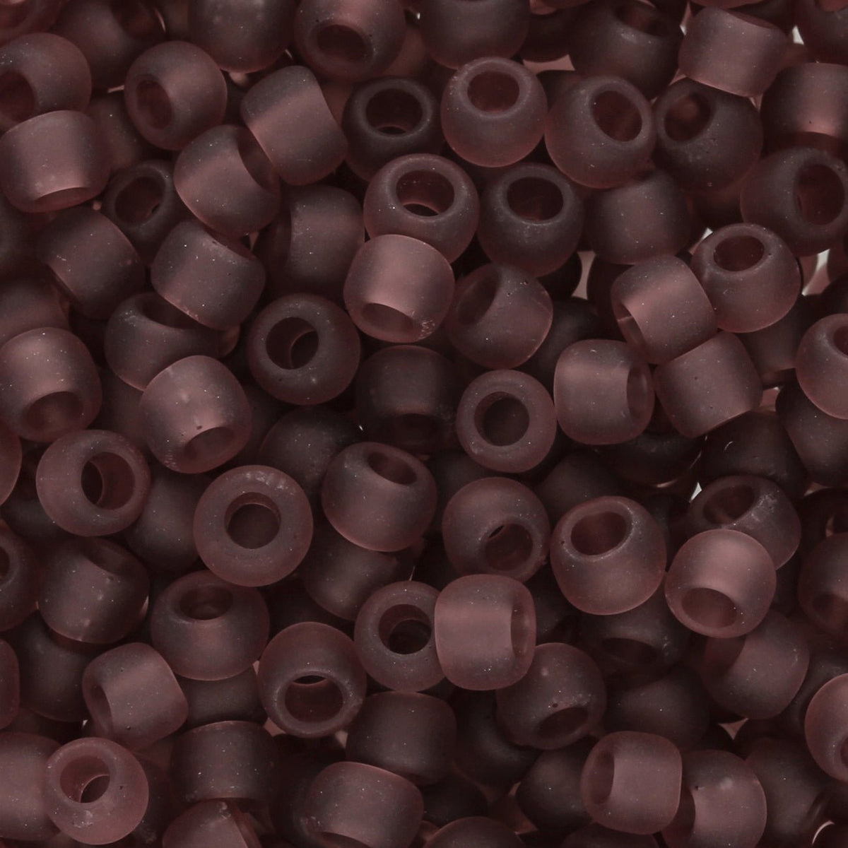 Rocailles-Perlen Toho 6/0 – Transparent Frosted Med Amethyst - PerlineBeads