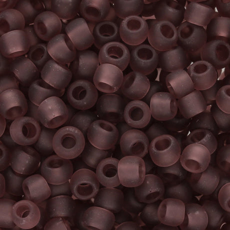 Rocailles-Perlen Toho 6/0 – Transparent Frosted Med Amethyst - PerlineBeads