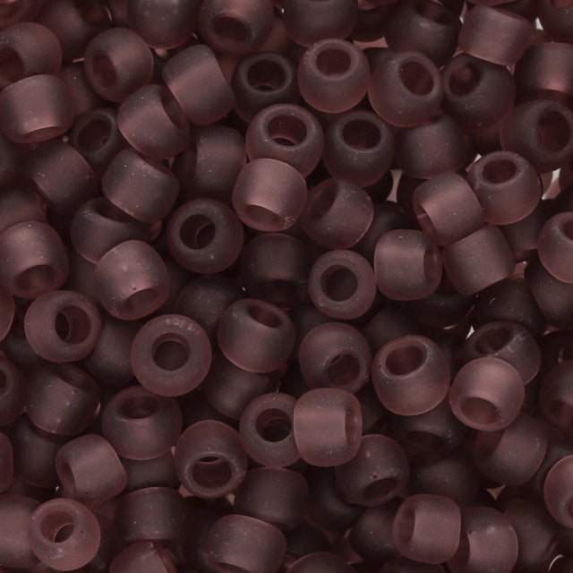 Rocailles-Perlen Toho 6/0 – Transparent Frosted Med Amethyst - PerlineBeads