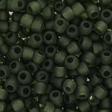 Rocailles-Perlen Toho 6/0 – Transparent-Frosted Olivine - PerlineBeads