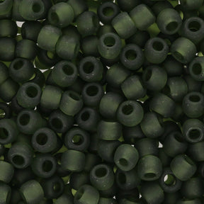 Rocailles-Perlen Toho 6/0 – Transparent-Frosted Olivine - PerlineBeads
