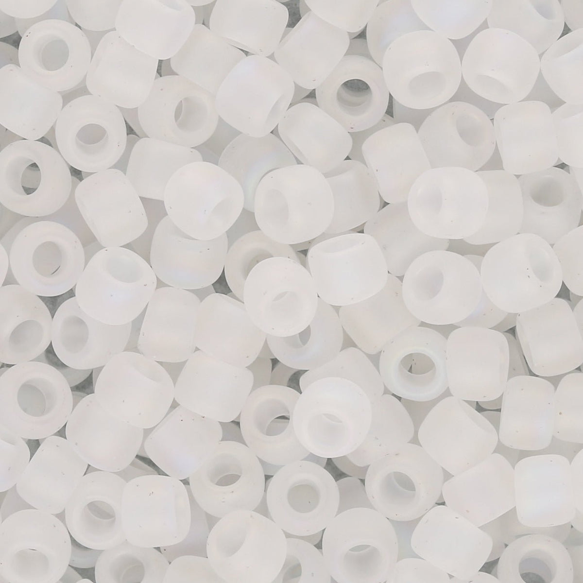 Rocailles-Perlen Toho 6/0 – Transparent Rainbow Frosted Crystal - PerlineBeads