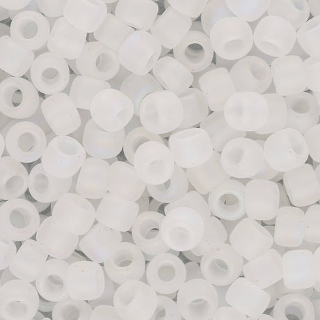 Rocailles-Perlen Toho 6/0 – Transparent Rainbow Frosted Crystal - PerlineBeads