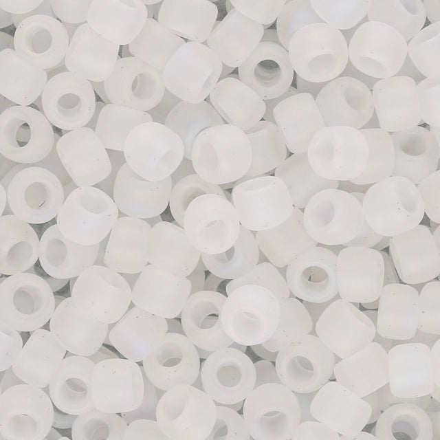 Rocailles-Perlen Toho 6/0 – Transparent Rainbow Frosted Crystal - PerlineBeads