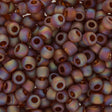 Rocailles-Perlen Toho 6/0 – Transparent-Rainbow-Frosted Smoky Topaz - PerlineBeads