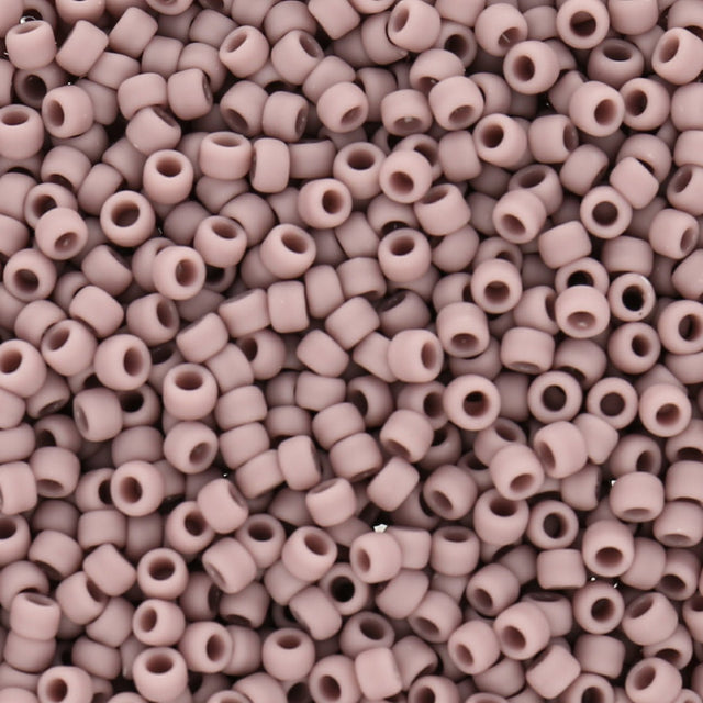 Rocailles-Perlen Toho 8/0 – Opaque Frosted Lavender - PerlineBeads