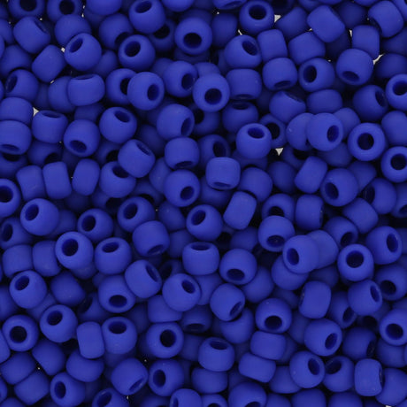 Rocailles-Perlen Toho 8/0 – Opaque Frosted Navy Blue - PerlineBeads