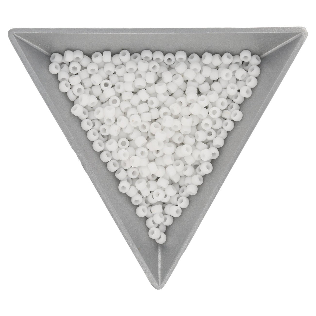 Rocailles-Perlen Toho 8/0 – Opaque-Frosted White - PerlineBeads