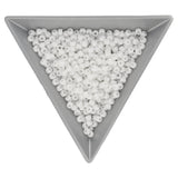 Rocailles-Perlen Toho 8/0 – Opaque-Frosted White - PerlineBeads