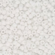 Rocailles-Perlen Toho 8/0 – Opaque-Frosted White - PerlineBeads