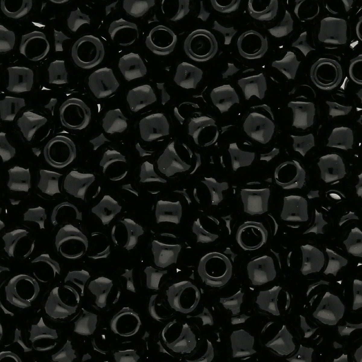 Rocailles-Perlen Toho 8/0 – Opaque Jet - PerlineBeads