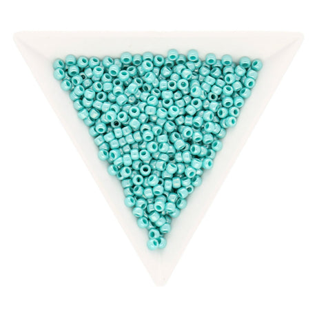 Rocailles-Perlen Toho 8/0 – Opaque-Lustered Turquoise - PerlineBeads