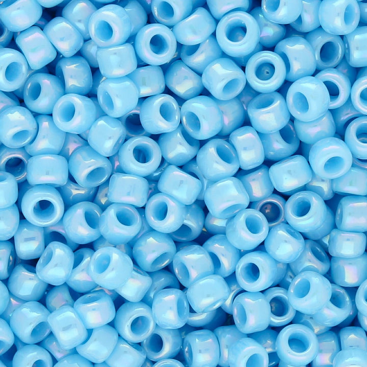 Rocailles-Perlen Toho 8/0 – Opaque-Rainbow Blue Turquoise - PerlineBeads