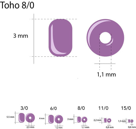 Rocailles-Perlen Toho 8/0 – Opaque Shamrock - PerlineBeads