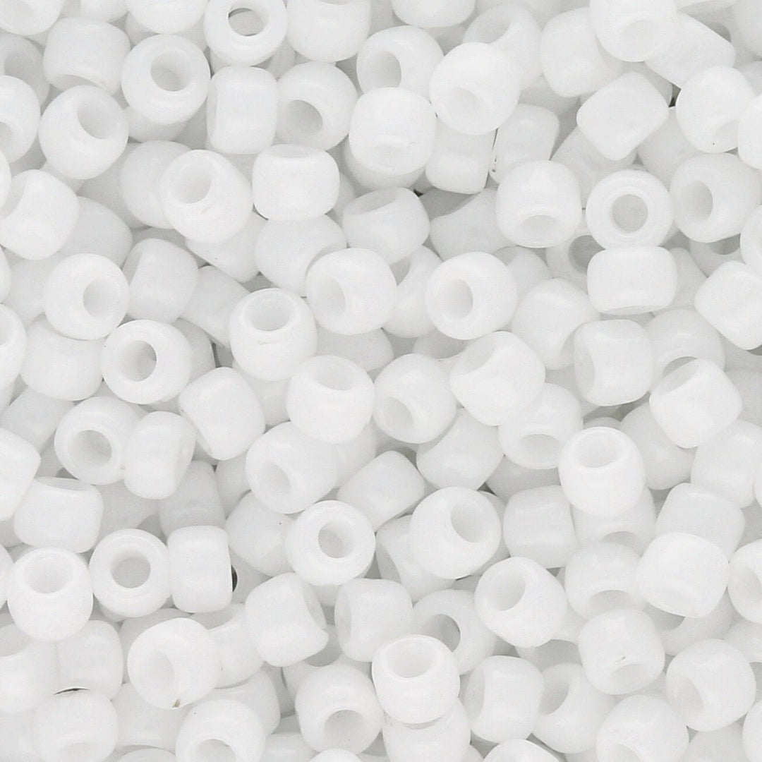 Rocailles-Perlen Toho 8/0 – Opaque White - PerlineBeads