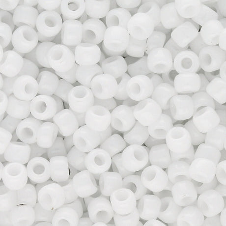 Rocailles-Perlen Toho 8/0 – Opaque White - PerlineBeads