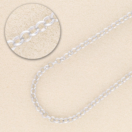 Rolo Aluminiumkette 6 x 2 mm - Silber - PerlineBeads