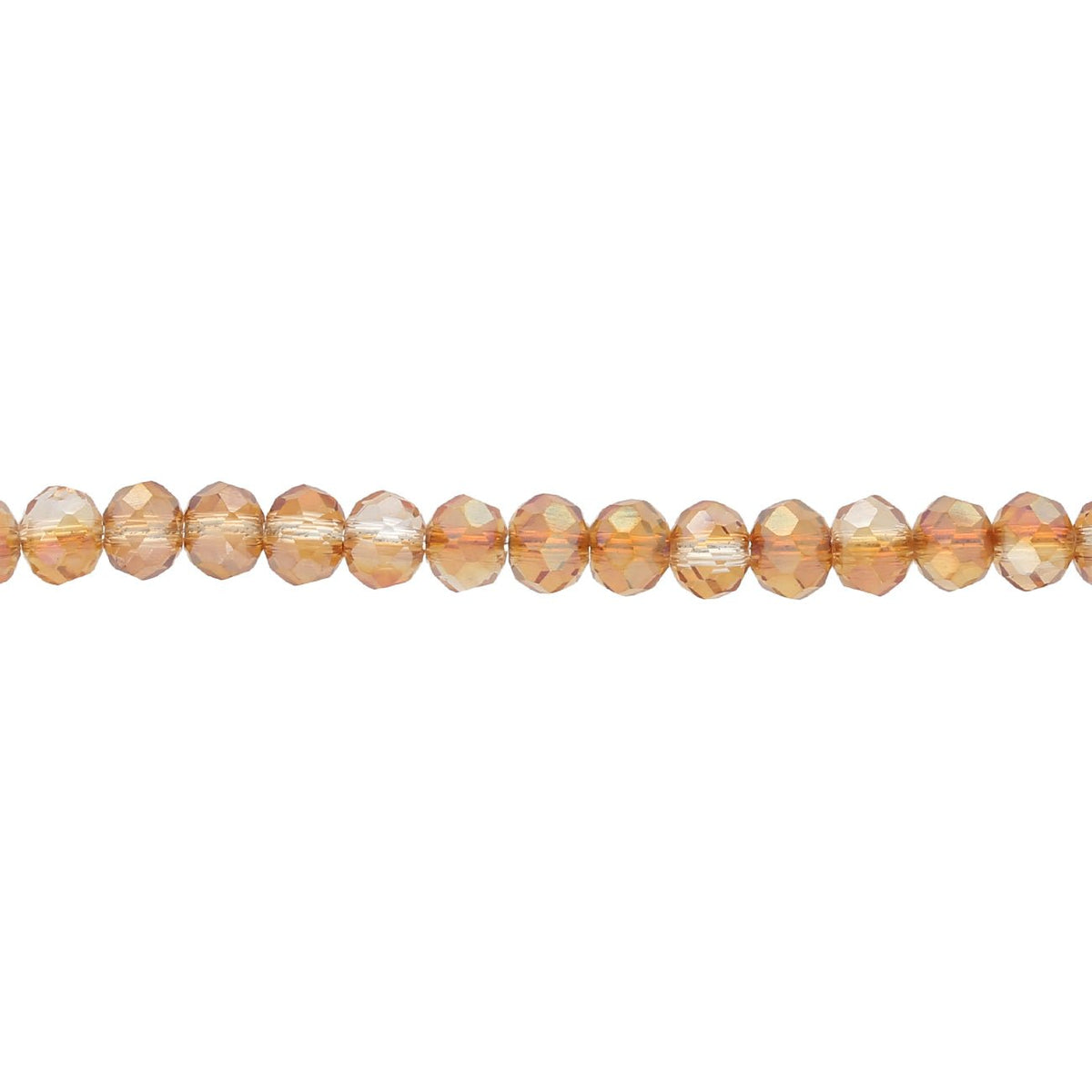 Rondellen aus facettiertem Glas 3.5x3 mm - Chocolate - PerlineBeads