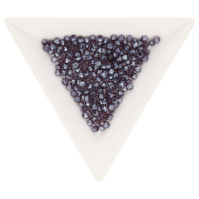 Rondellen aus facettiertem Glas 3x2 mm - Indigo Pearl Luster - PerlineBeads