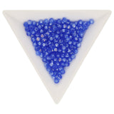 Rondellen aus facettiertem Glas 3x2 mm - Medium Blue Pearl Luster - PerlineBeads