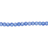 Rondellen aus facettiertem Glas 3x2 mm - Medium Blue Pearl Luster - PerlineBeads
