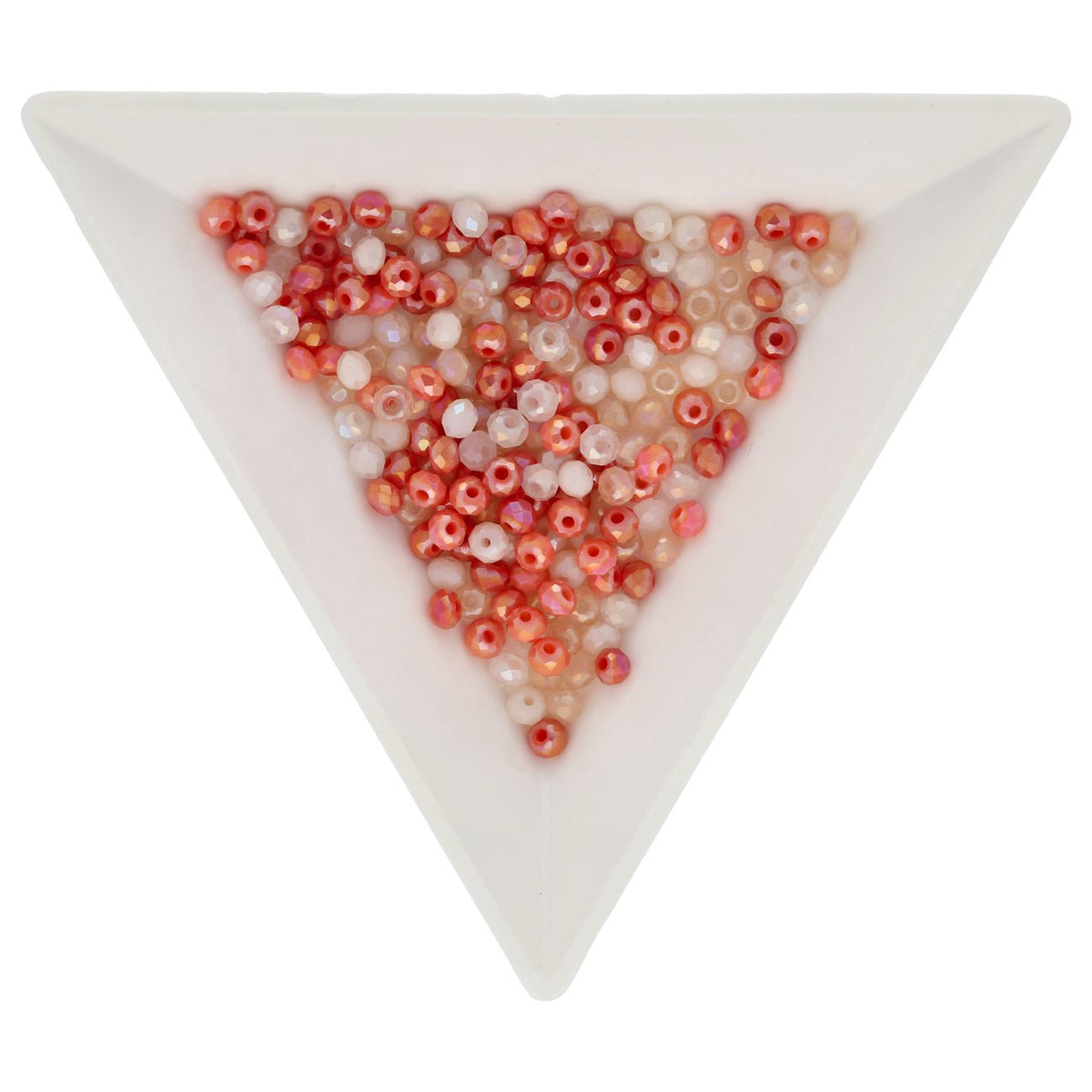 Rondellen aus facettiertem Glas 3x2,5 mm - Salmon AB - PerlineBeads