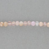 Rondellen aus facettiertem Glas 4,5x3,5 mm - Light Rose Mix - PerlineBeads