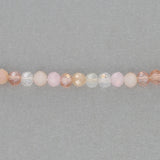 Rondellen aus facettiertem Glas 4,5x3,5 mm - Misty Rose Mix - PerlineBeads