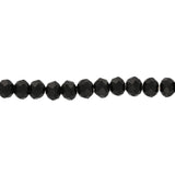 Rondellen aus facettiertem Glas 4x3 mm - Black - PerlineBeads