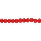 Rondellen aus facettiertem Glas 4x3 mm - Fire Brick - PerlineBeads