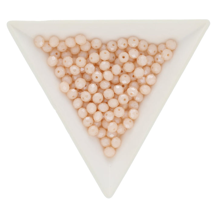 Rondellen aus facettiertem Glas 4x3 mm - PeachPuff - PerlineBeads