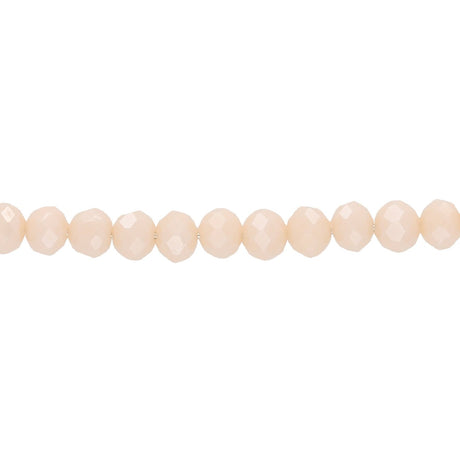 Rondellen aus facettiertem Glas 4x3 mm - PeachPuff - PerlineBeads