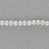 Rondellen aus facettiertem Glas 4x3 mm - Snow - PerlineBeads