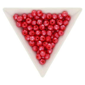 Rondellen aus facettiertem Glas 6x5 mm - Brick - PerlineBeads