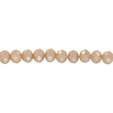 Rondellen aus facettiertem Glas 6x5 mm - Camel - PerlineBeads