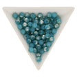 Rondellen aus facettiertem Glas 6x5 mm - Medium Turquoise - PerlineBeads