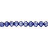 Rondellen aus facettiertem Glas 6x5 mm - Midnight Blue - PerlineBeads