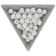 Rondellen aus facettiertem Glas 8x6 mm - White - PerlineBeads
