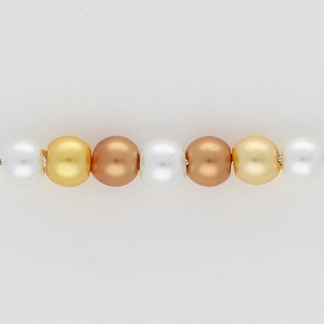 Glasperlen rund - 4 mm - Caramel Mix - PerlineBeads