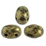 Samos® par Puca® - Metallic Mat Old Gold Spotted - PerlineBeads