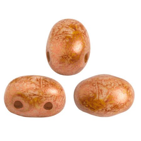 Samos® par Puca® - Opaque Salmon Spotted - PerlineBeads