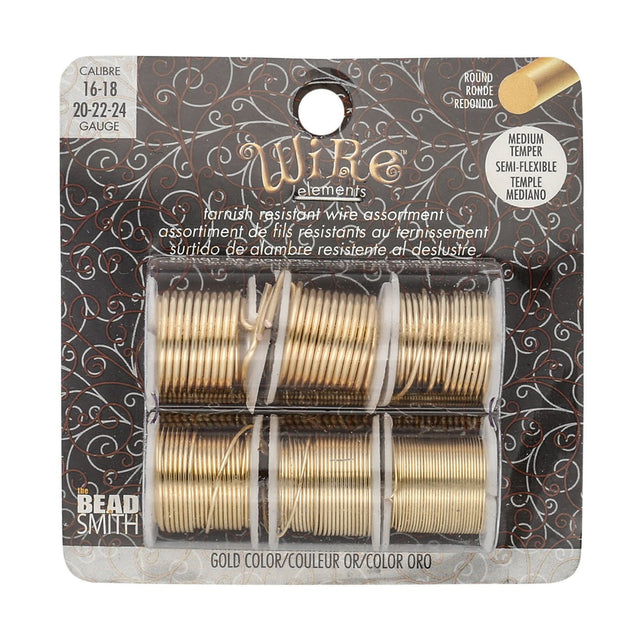 Schmuckdraht-Sortiment: Wire Elements – Gold - PerlineBeads