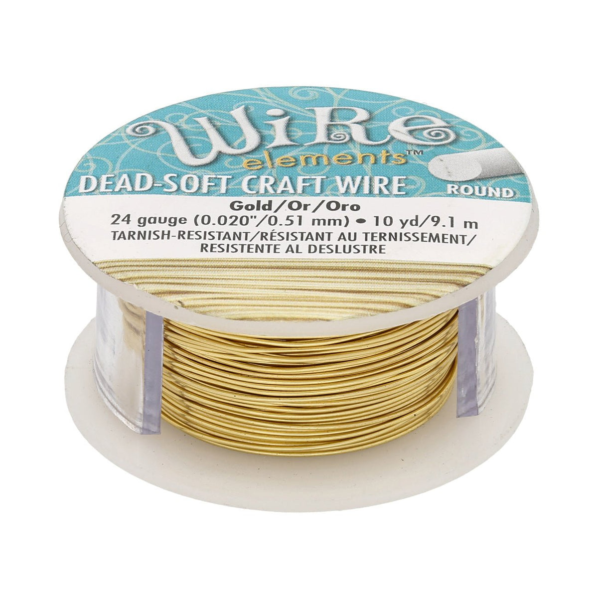 Schmuckdraht: Wire Elements – 24 Gauge – Gold Tarnish Resistant - PerlineBeads