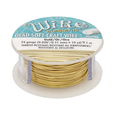 Schmuckdraht: Wire Elements – 24 Gauge – Gold Tarnish Resistant - PerlineBeads