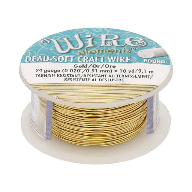 Schmuckdraht: Wire Elements – 24 Gauge – Gold Tarnish Resistant - PerlineBeads