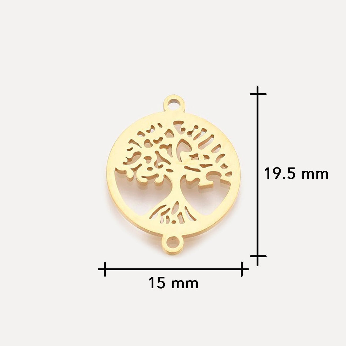 Schmuckverbinder "Baum des Lebens" – Farbe Gold - PerlineBeads