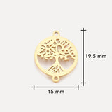 Schmuckverbinder "Baum des Lebens" – Farbe Gold - PerlineBeads