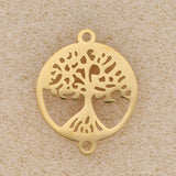 Schmuckverbinder "Baum des Lebens" – Farbe Gold - PerlineBeads